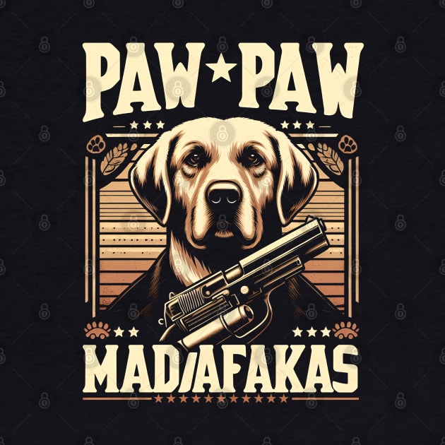 Pew Pew Madafakas Labrador Retriever Crazy Vintage Funny Dog Owners by T-shirt US